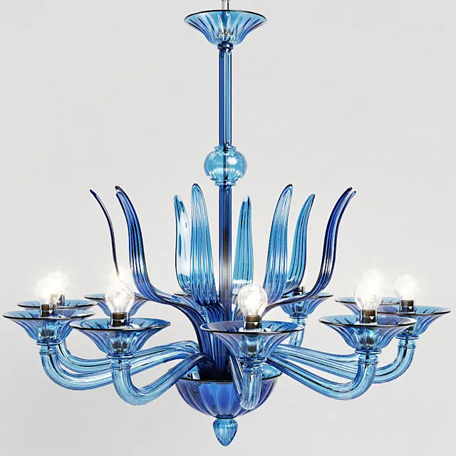 De Majo Chandelier 7077 K10 3D Model De Majo Chandelier 7077 K10 3D Model