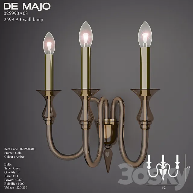 De majo2599A3 wall lamp 3DModel