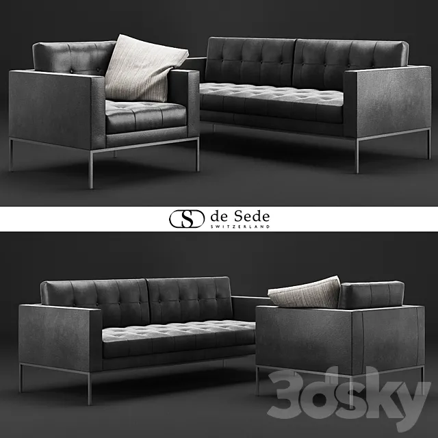 De Sede DS-159 Set 3D Model De Sede DS-159 Set 3D Model