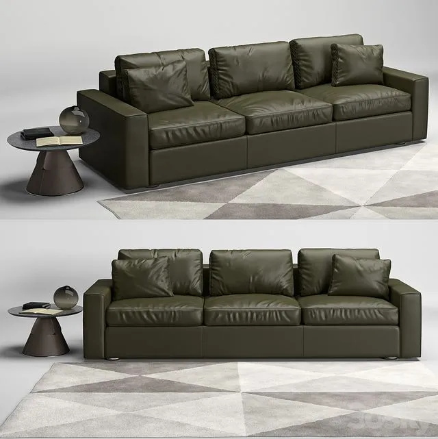 de Sede ds-247 sofa and ds-615 table 3D Model de Sede ds-247 sofa and ds-615 table 3D Model