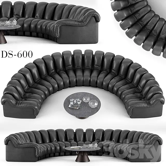 De Sede DS 600 Sofa 2 3DModel De Sede DS 600 Sofa 2 3DModel