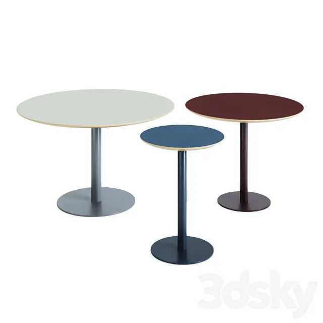 De Vorm Column Tables 3D Model