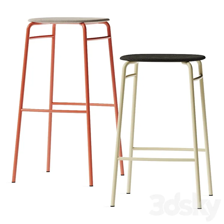 De Vorm Twist Pet Bar Stools 3D Model Free Download