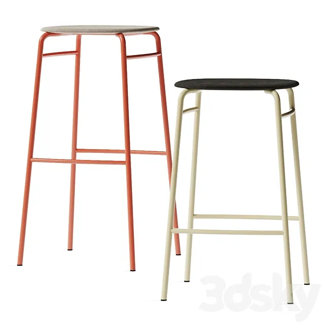 De Vorm Twist Pet Bar Stools 3DModel De Vorm Twist Pet Bar Stools 3DModel