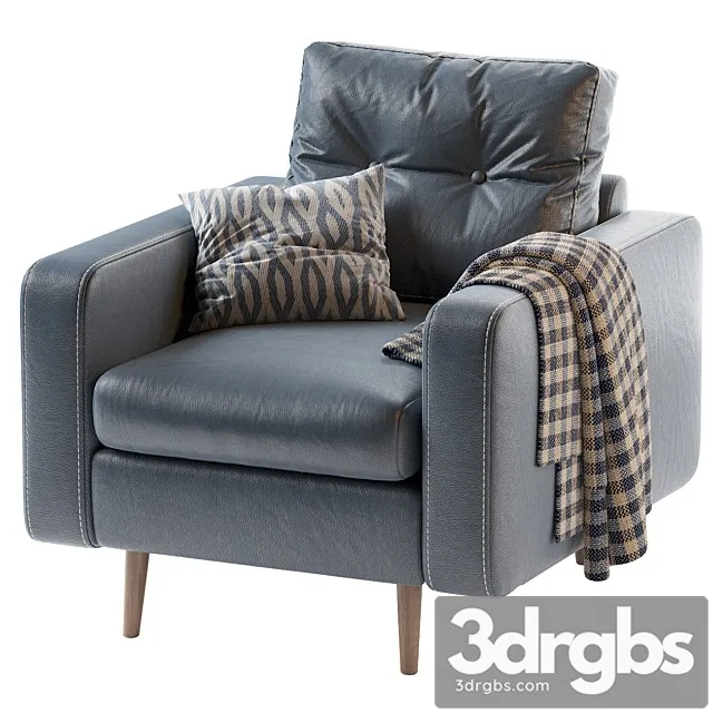 Deans Chair Leather Blue 3D Model Download Deans Chair Leather Blue 3D Model Download
