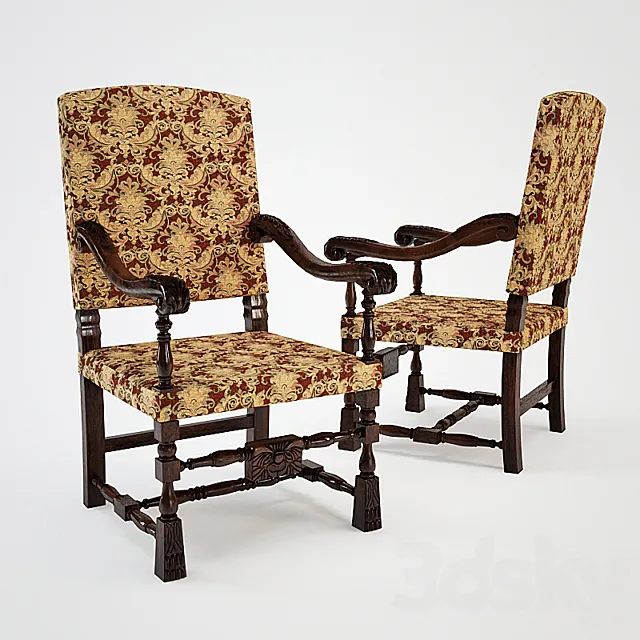 Debenham Antiques Ltd 19 Century Throne Chair 3D Model Debenham Antiques Ltd 19 Century Throne Chair 3D Model
