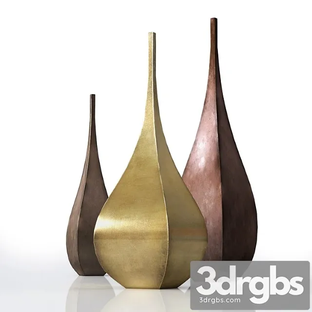 Decastelli Shimla Jaipur Vases Set 3D Model Download