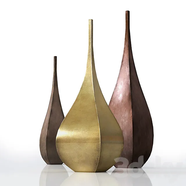 DeCastelli Shimla & Jaipur Vases set 3D Model