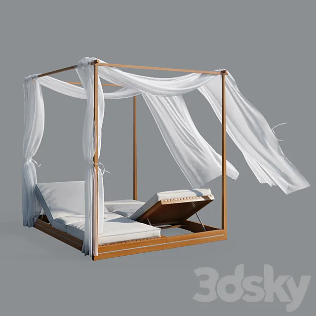 Deck chair Essenza Ethimo 3DModel Deck chair Essenza Ethimo 3DModel