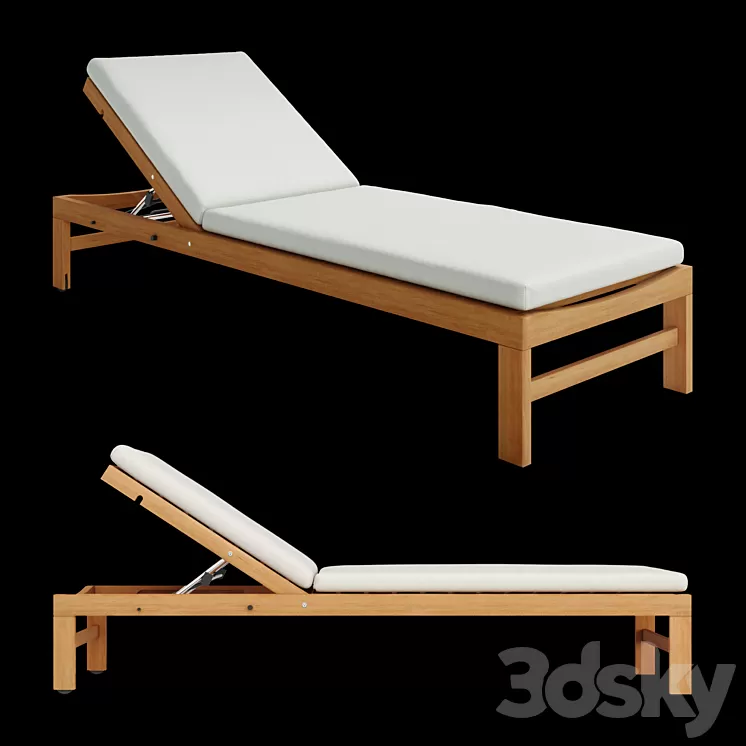 Deck chair Ethimo Sand 3D Model Deck chair Ethimo Sand 3D Model