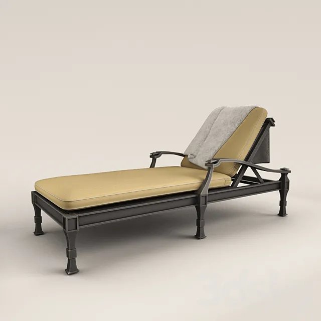Deckchair Restoration Hardware Antibes Chaise 3DModel