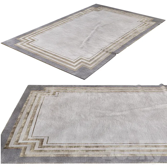 Deco Border Rug by Tim Gosling – THE RUG COMPANY 3DModel Deco Border Rug by Tim Gosling – THE RUG COMPANY 3DModel