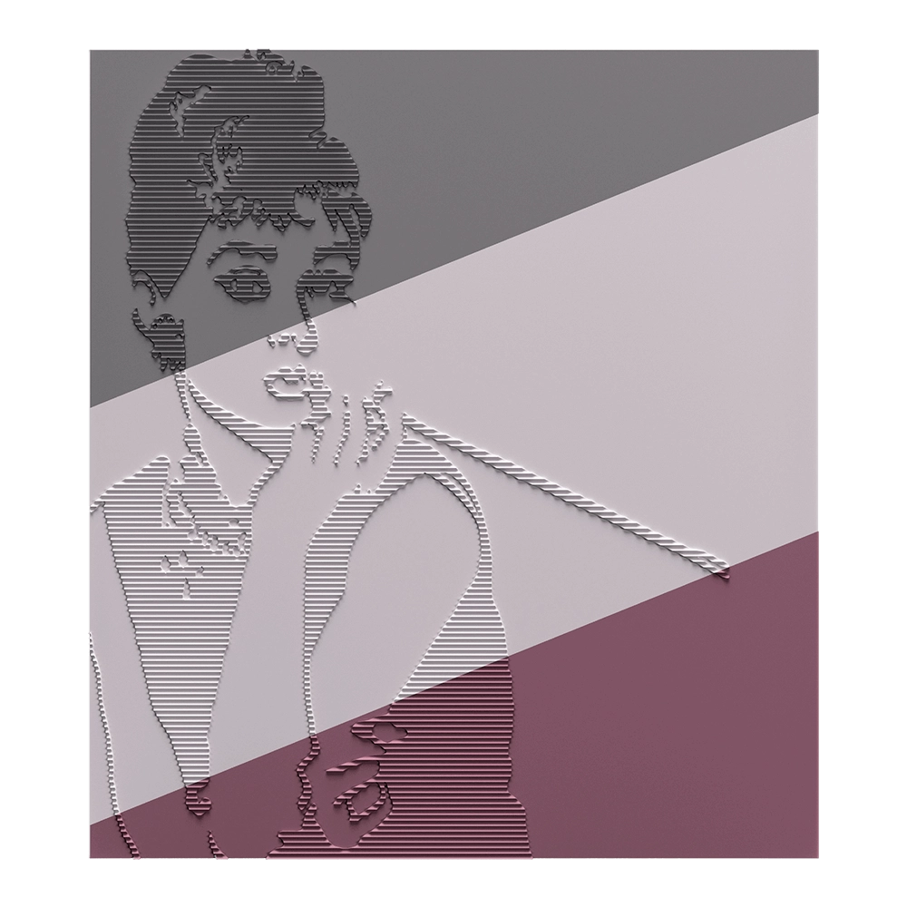 Deco Line – Audrey Hepburn 3D Model