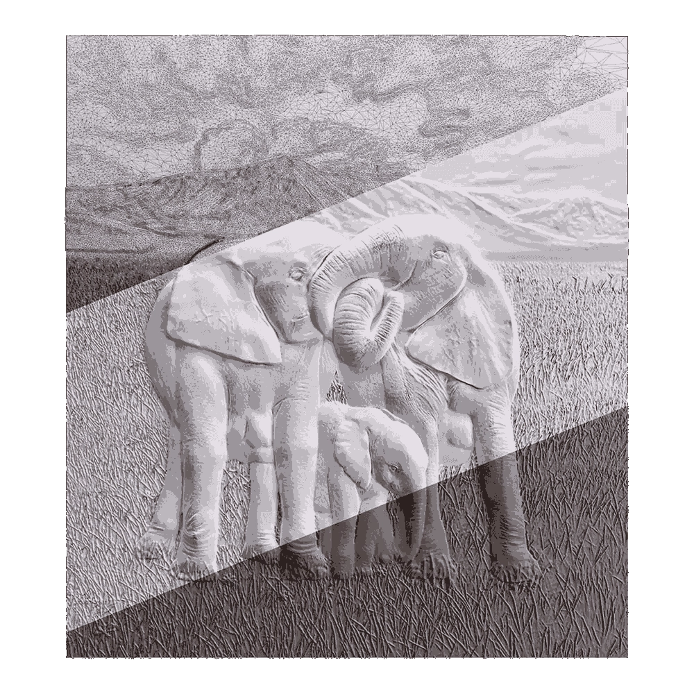 Deco Line – Elephants 3D Model