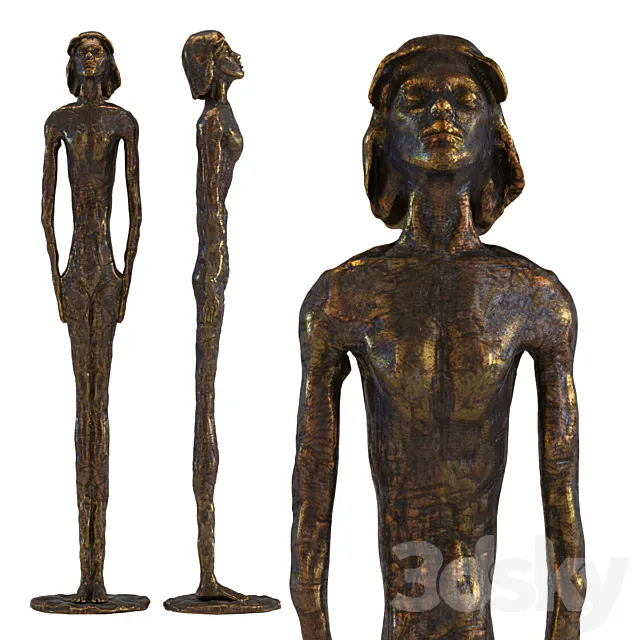 Deco Object Art Lady 3D Model Deco Object Art Lady 3D Model
