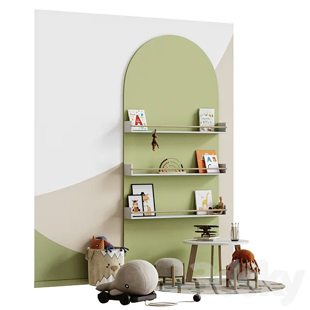 Decor and furniture for children’s Set-003 3D Model