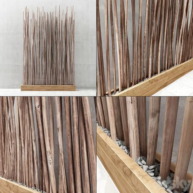 Decor branch pebble 3D Model Decor branch pebble 3D Model