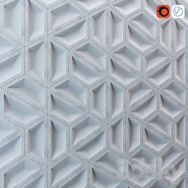 Decor cement panel 3D Model