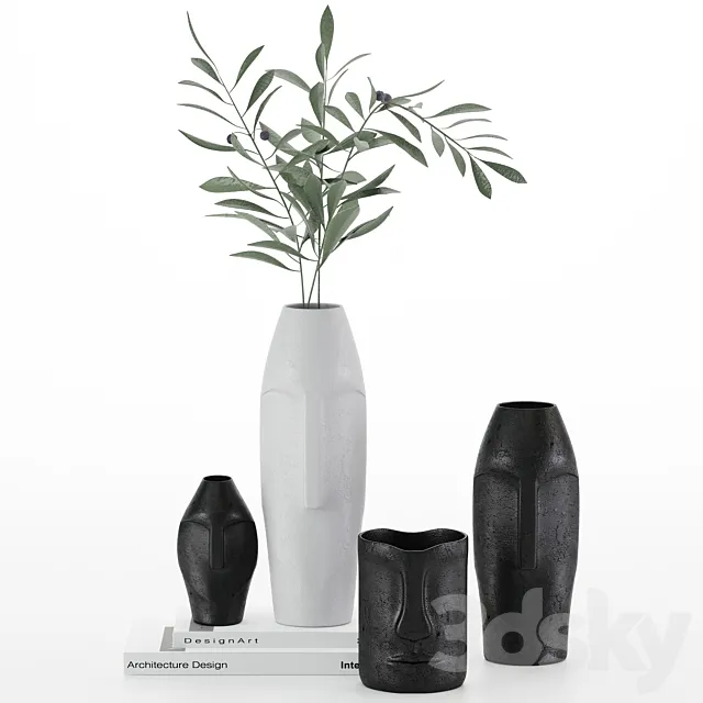 Decor ceramic Set06 3DModel