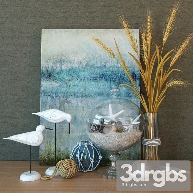Decor Coastal Set 3D Model Download Decor Coastal Set 3D Model Download