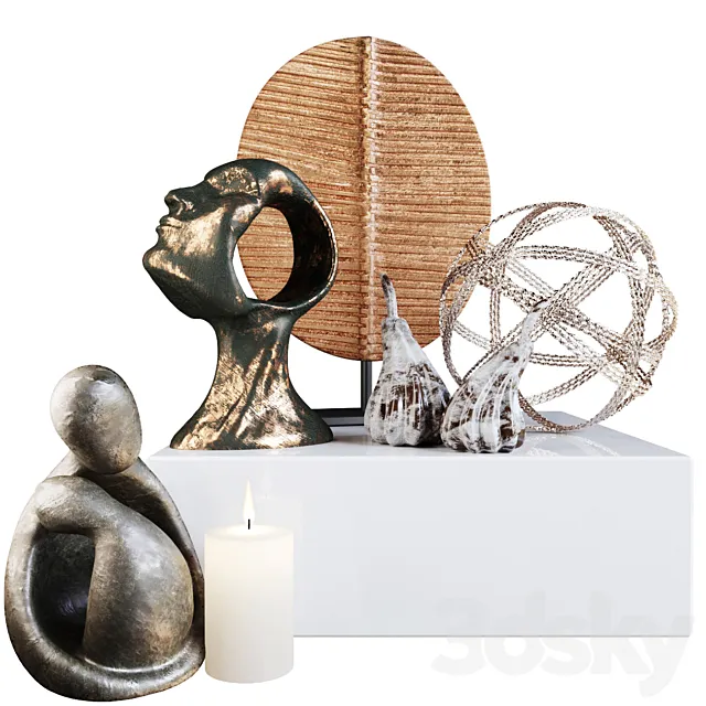 Decor collection in ethnic style with accessories 3DModel