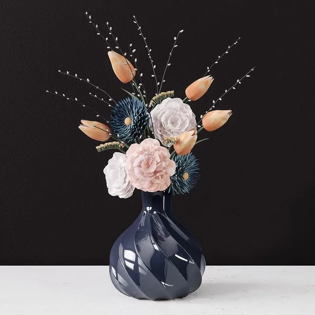 Decor Flowers set 2 3D Model Decor Flowers set 2 3D Model