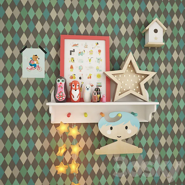 Decor for Baby Boy 3DModel Decor for Baby Boy 3DModel