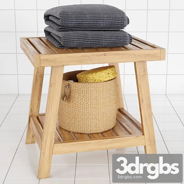 Decor For Bathroom 001 3 3D Model Download