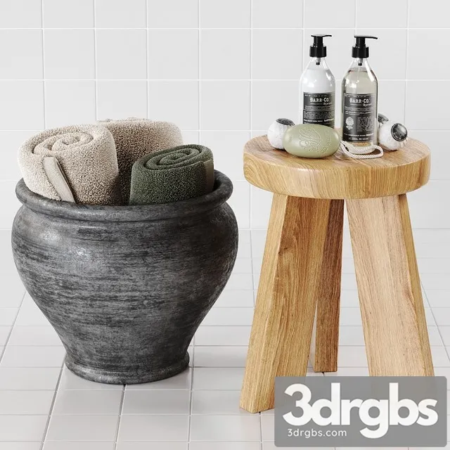 Decor for Bathroom 002 3D Model Download