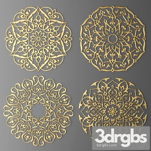 Decor For The Ceiling Rosette Carving Arabic Oriental 3D Model Download Decor For The Ceiling Rosette Carving Arabic Oriental 3D Model Download