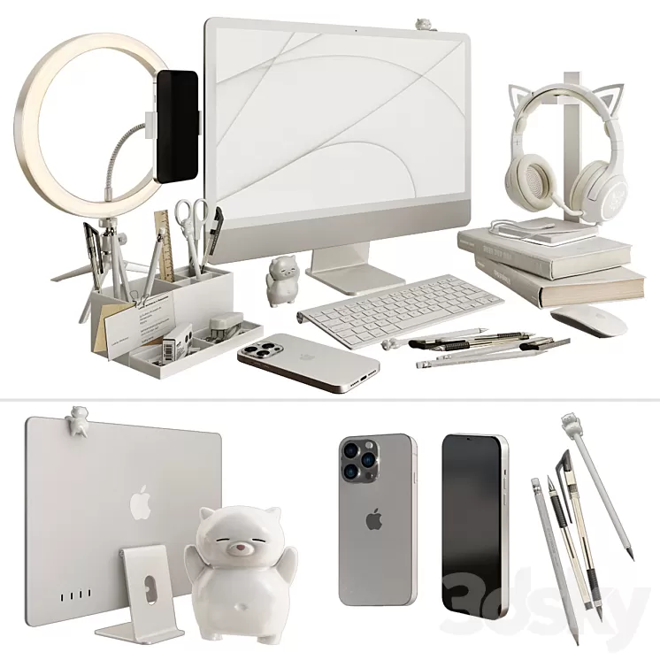 Decor for the workplace in the nursery_1 3D Model Free Download Decor for the workplace in the nursery_1 3D Model Free Download