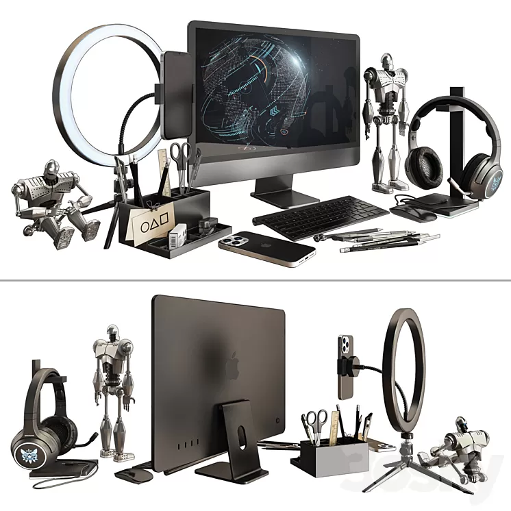 Decor for the workplace in the nursery_2 3D Model Free Download Decor for the workplace in the nursery_2 3D Model Free Download