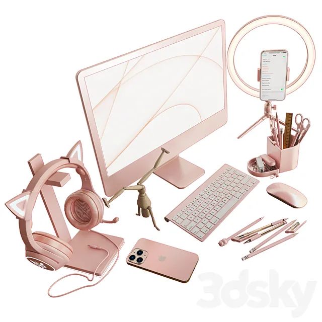 Decor for the workplace in the nursery_3 3D Model