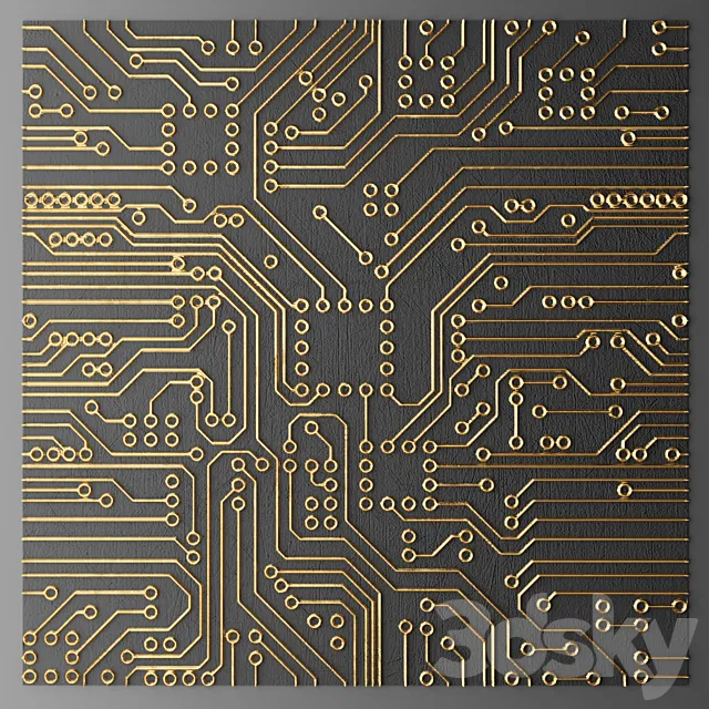 Decor for wall. Panel. 3D 3D Model Decor for wall. Panel. 3D 3D Model