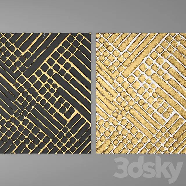 Decor for wall. Panel. 3D 3D Model Decor for wall. Panel. 3D 3D Model