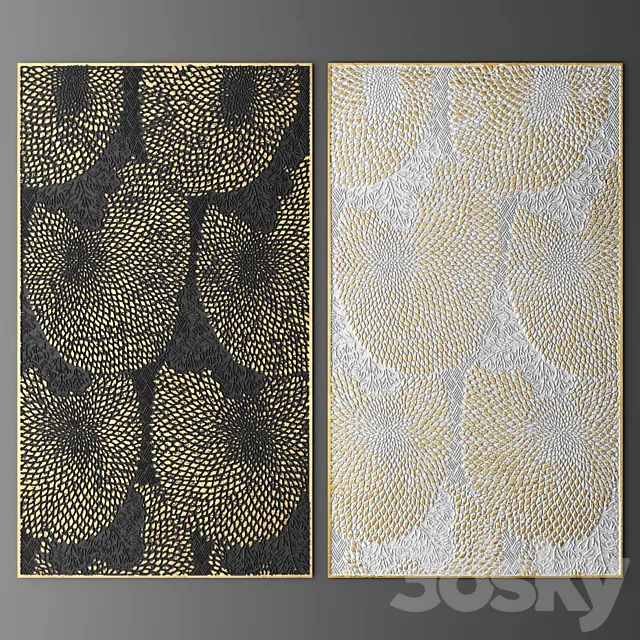 Decor for wall. Panel. 3D 3D Model Decor for wall. Panel. 3D 3D Model