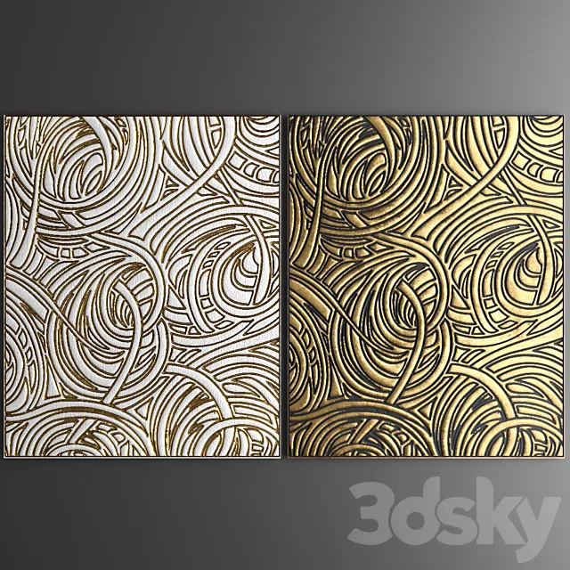 Decor for wall. Panel. 3D 3D Model Decor for wall. Panel. 3D 3D Model