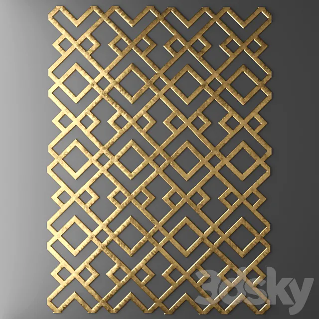 Decor for wall. Panel. 3D 3D Model Decor for wall. Panel. 3D 3D Model