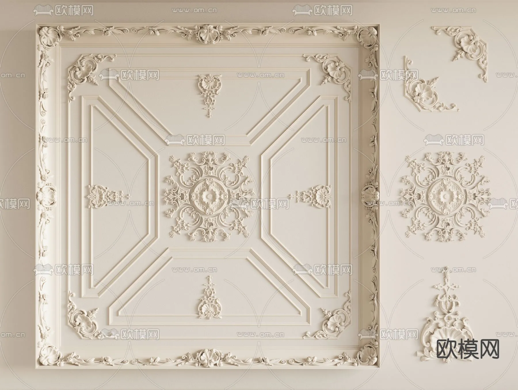 DECOR HELPER – DETAIL – CEILING – CORONA – 3D MODEL – 3229