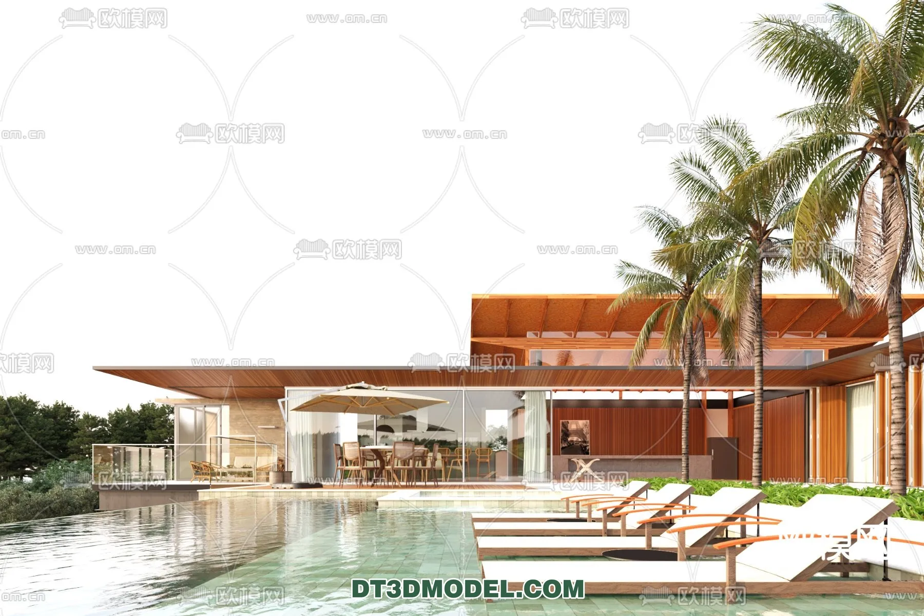 DECOR HELPER – EXTERIOR – POOL – CORONA – 3D MODEL – 1024