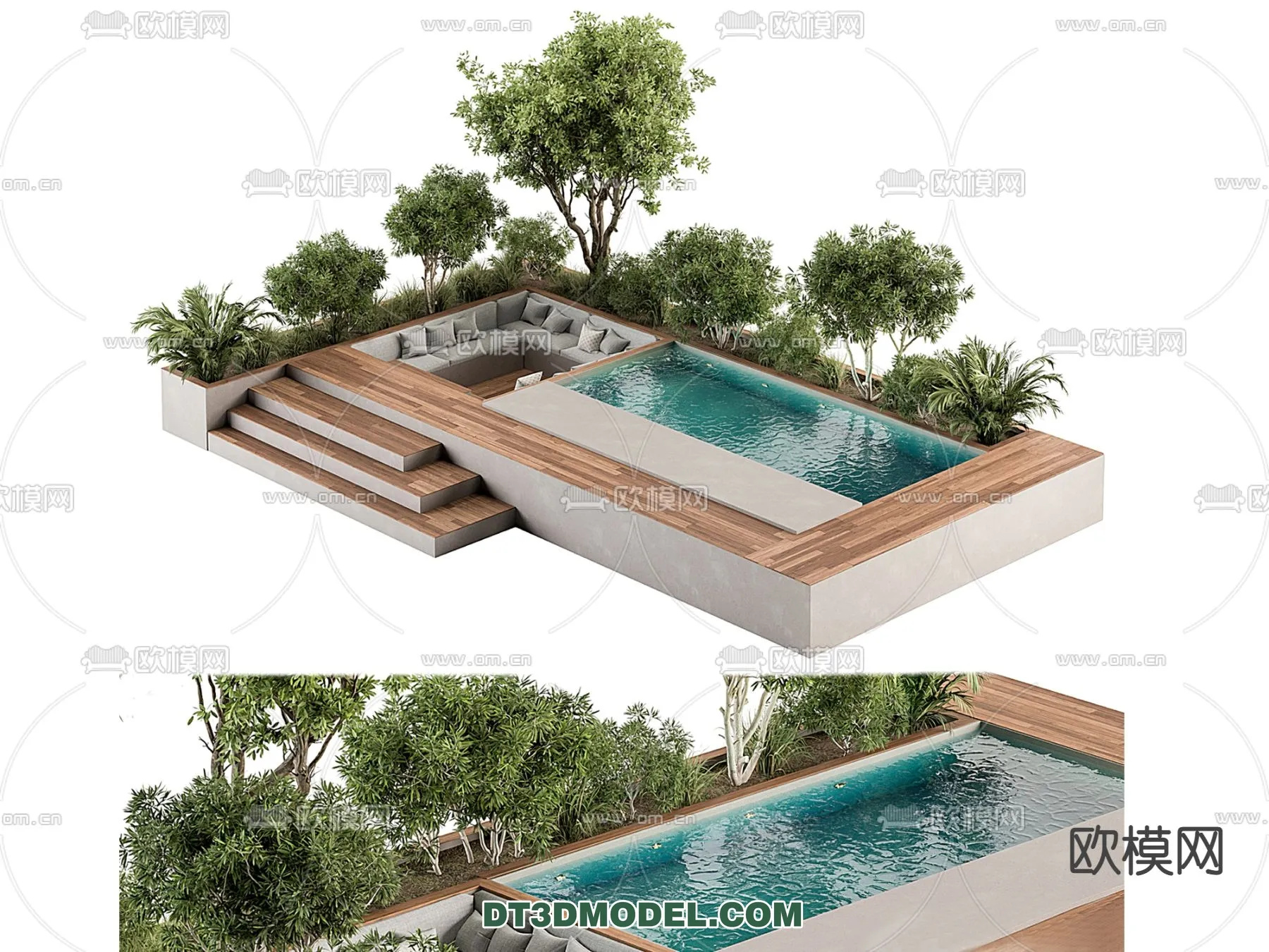 DECOR HELPER – EXTERIOR – POOL – CORONA – 3D MODEL – 1033