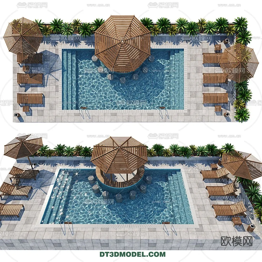 DECOR HELPER – EXTERIOR – POOL – CORONA – 3D MODEL – 1035