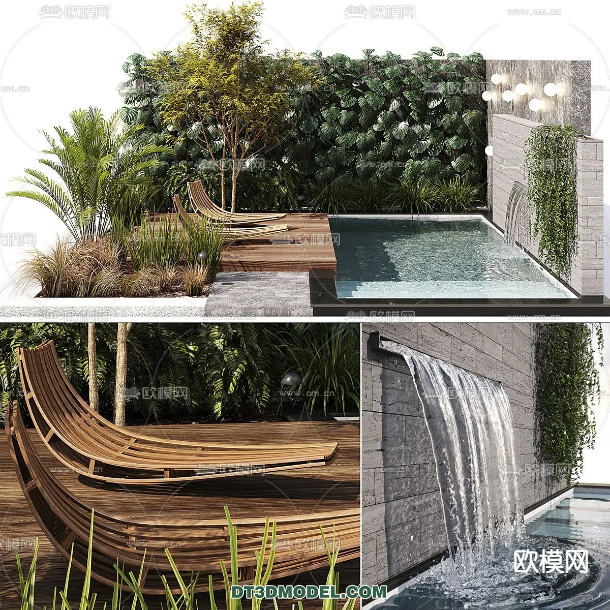 DECOR HELPER – EXTERIOR – POOL – CORONA – 3D MODEL – 1050