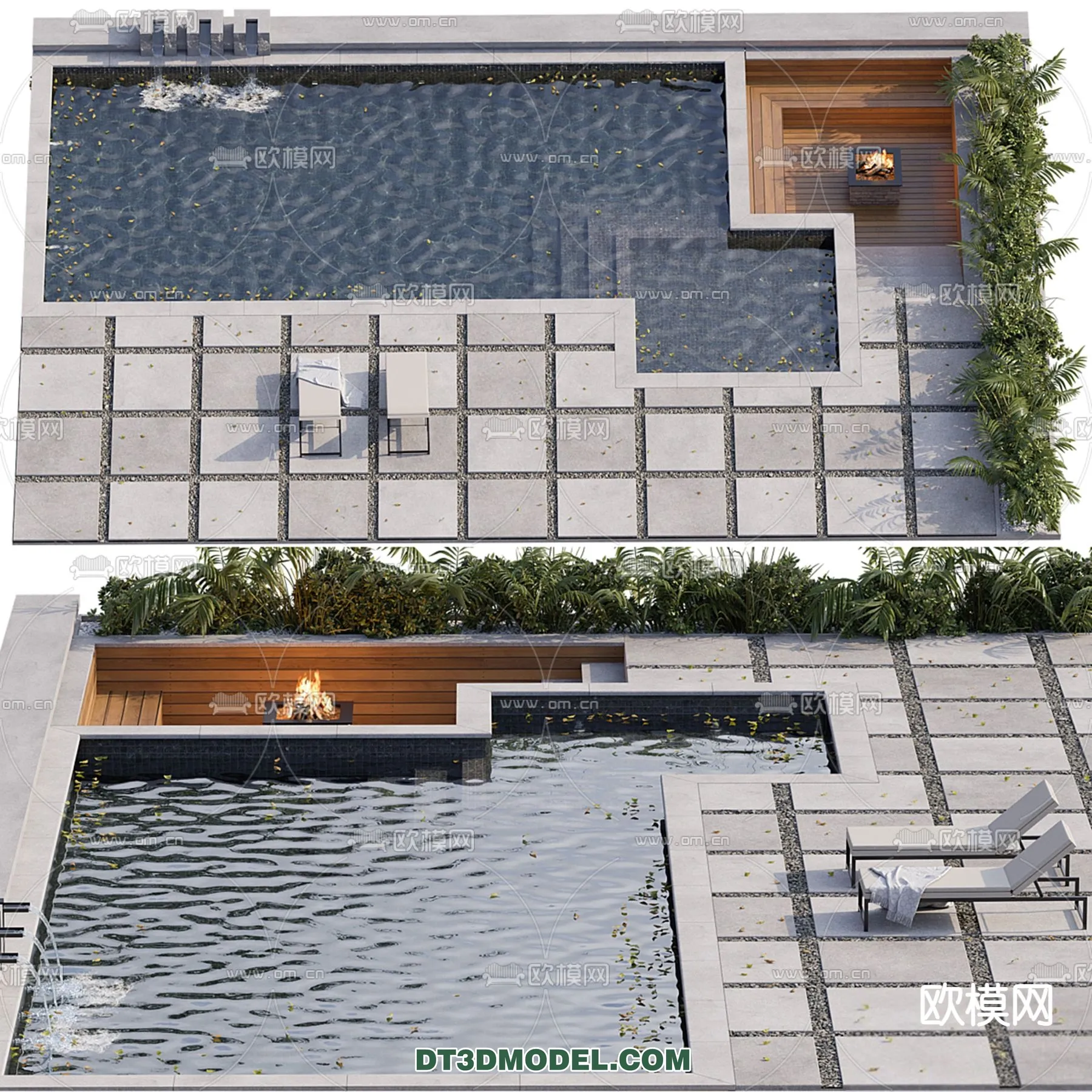 DECOR HELPER – EXTERIOR – POOL – CORONA – 3D MODEL – 1064