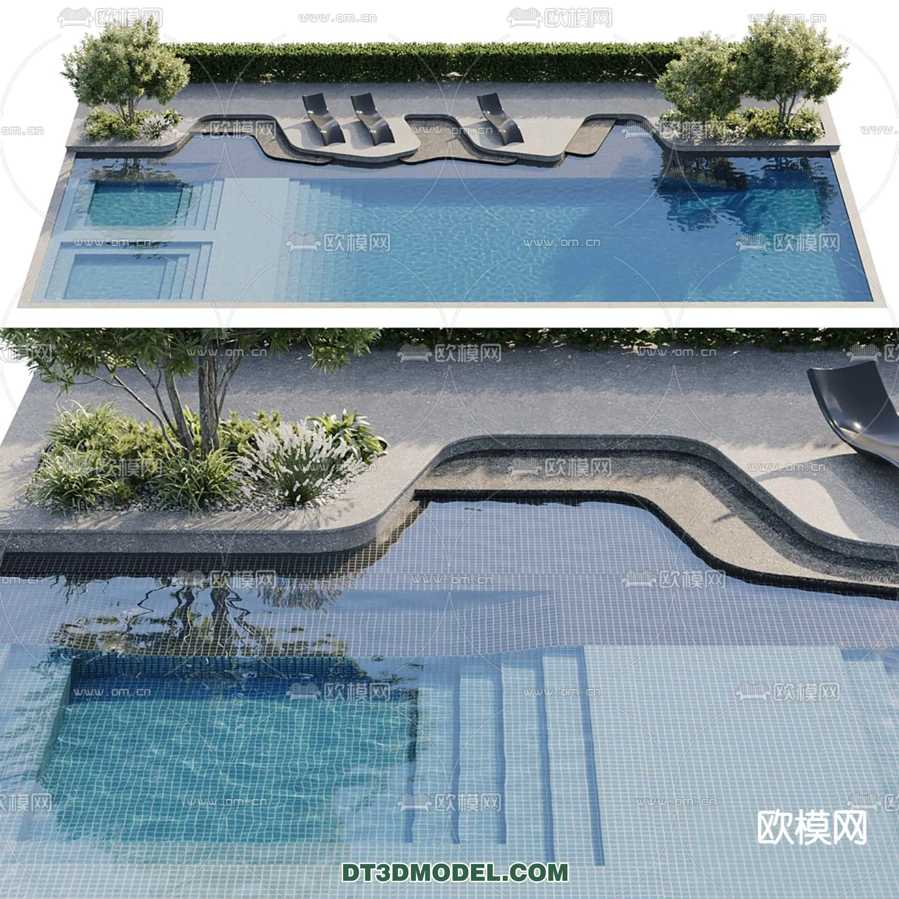 DECOR HELPER – EXTERIOR – POOL – CORONA – 3D MODEL – 1073