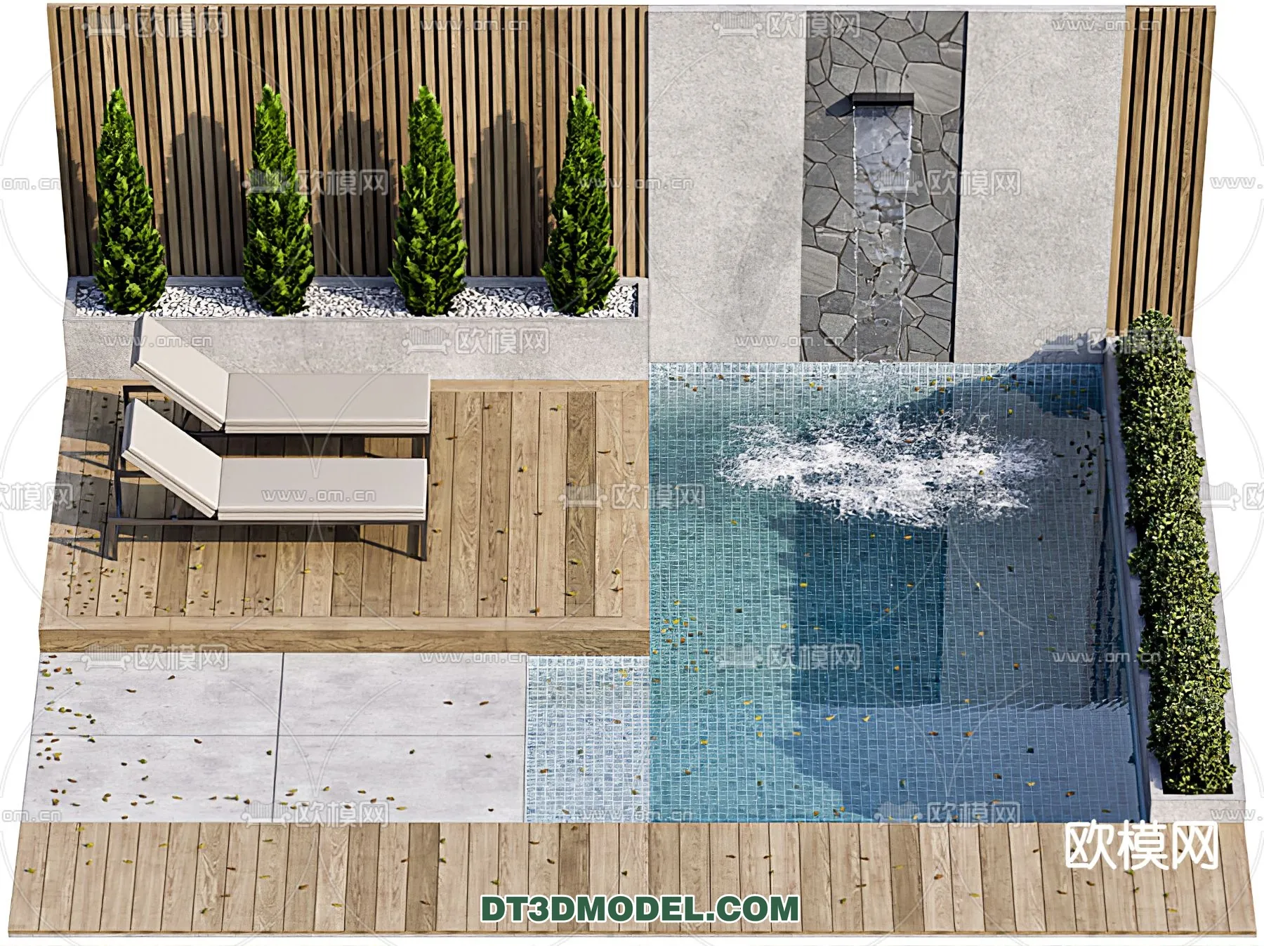 DECOR HELPER – EXTERIOR – POOL – VRAY / CORONA – 3D MODEL – 1003