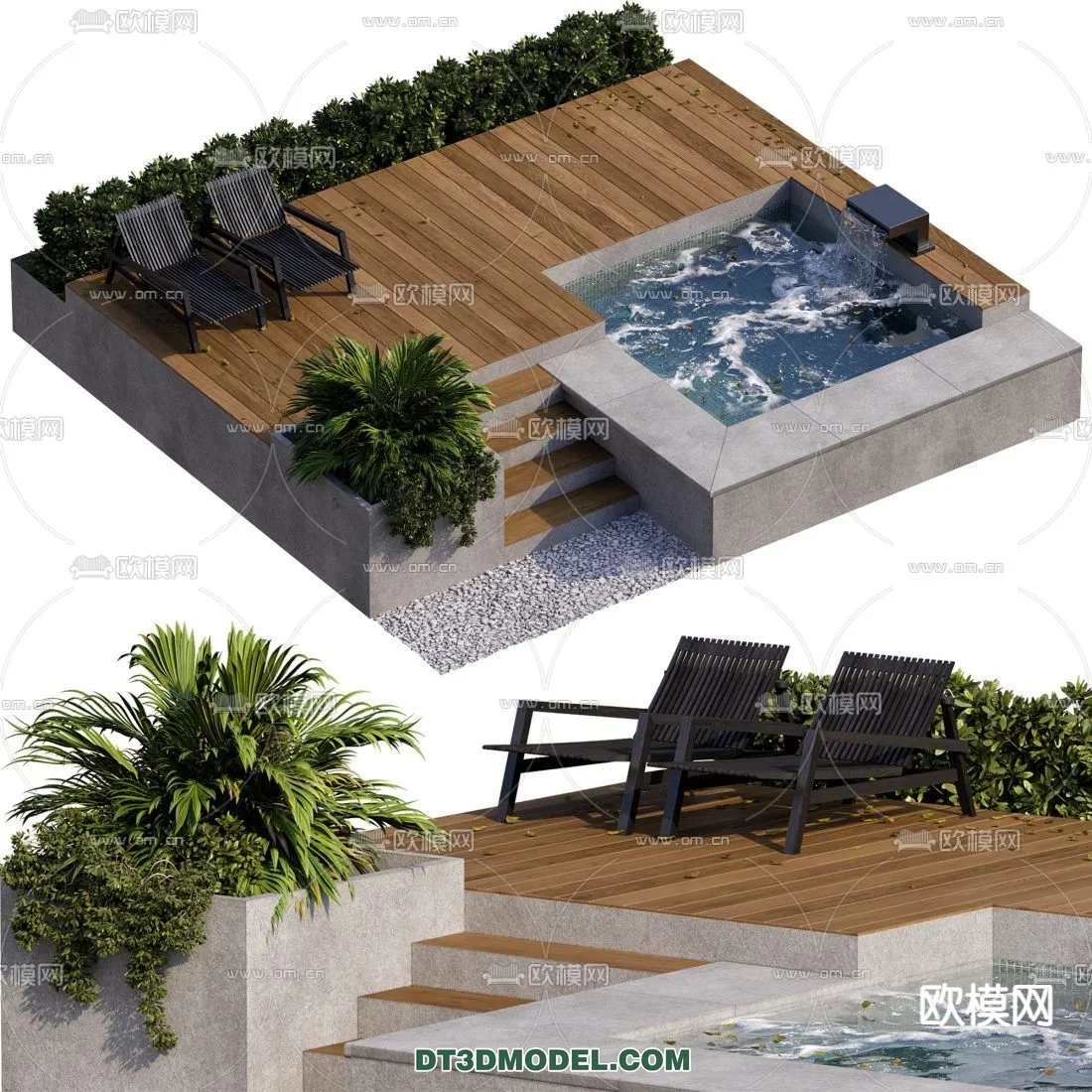 DECOR HELPER – EXTERIOR – POOL – VRAY / CORONA – 3D MODEL – 1013