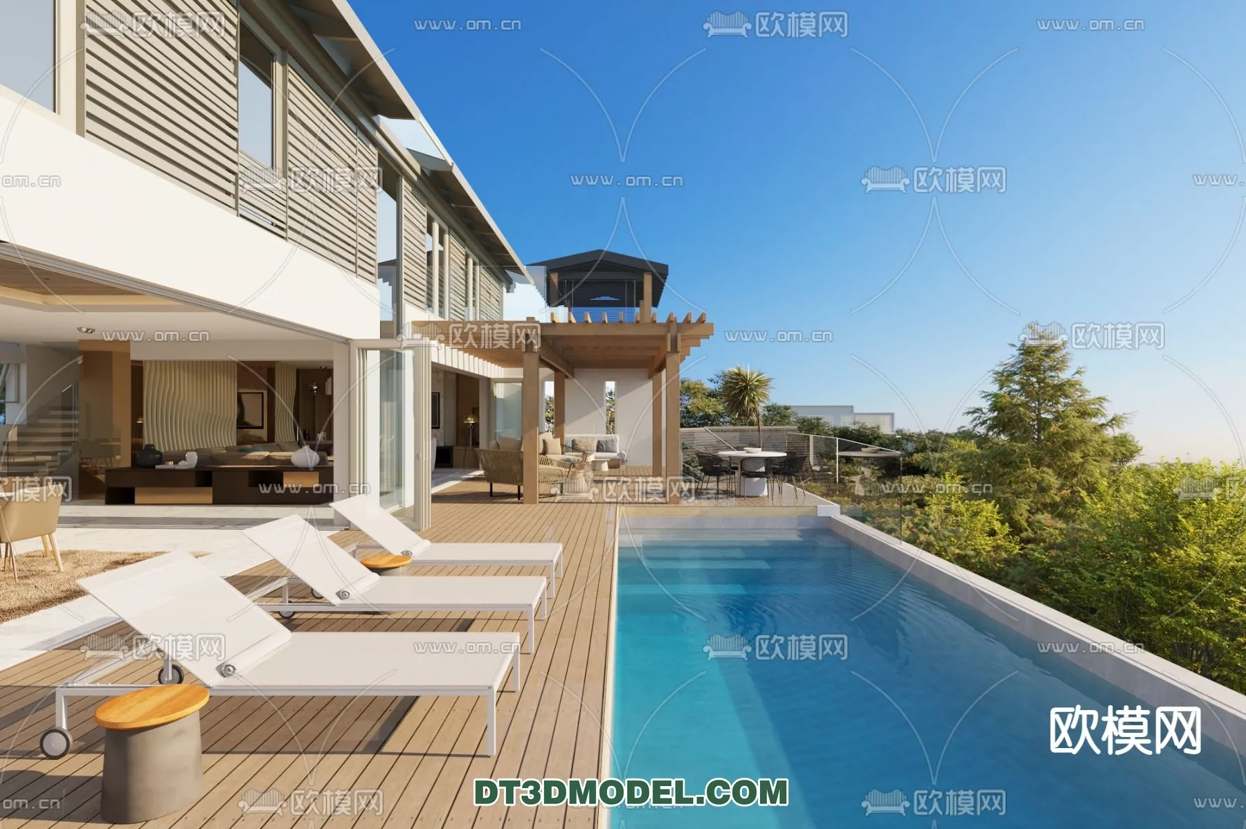 DECOR HELPER – EXTERIOR – POOL – VRAY / CORONA – 3D MODEL – 1016