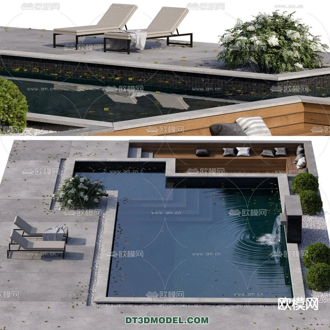 DECOR HELPER – EXTERIOR – POOL – VRAY / CORONA – 3D MODEL – 1018