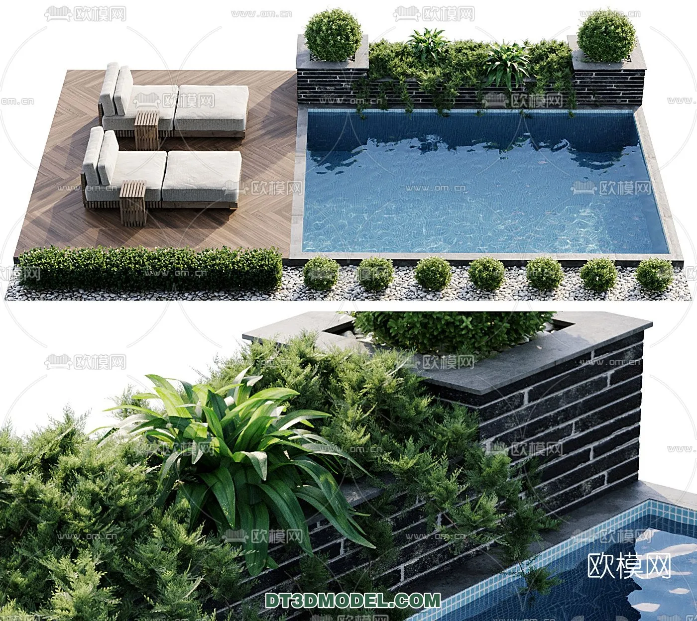 DECOR HELPER – EXTERIOR – POOL – VRAY / CORONA – 3D MODEL – 1019